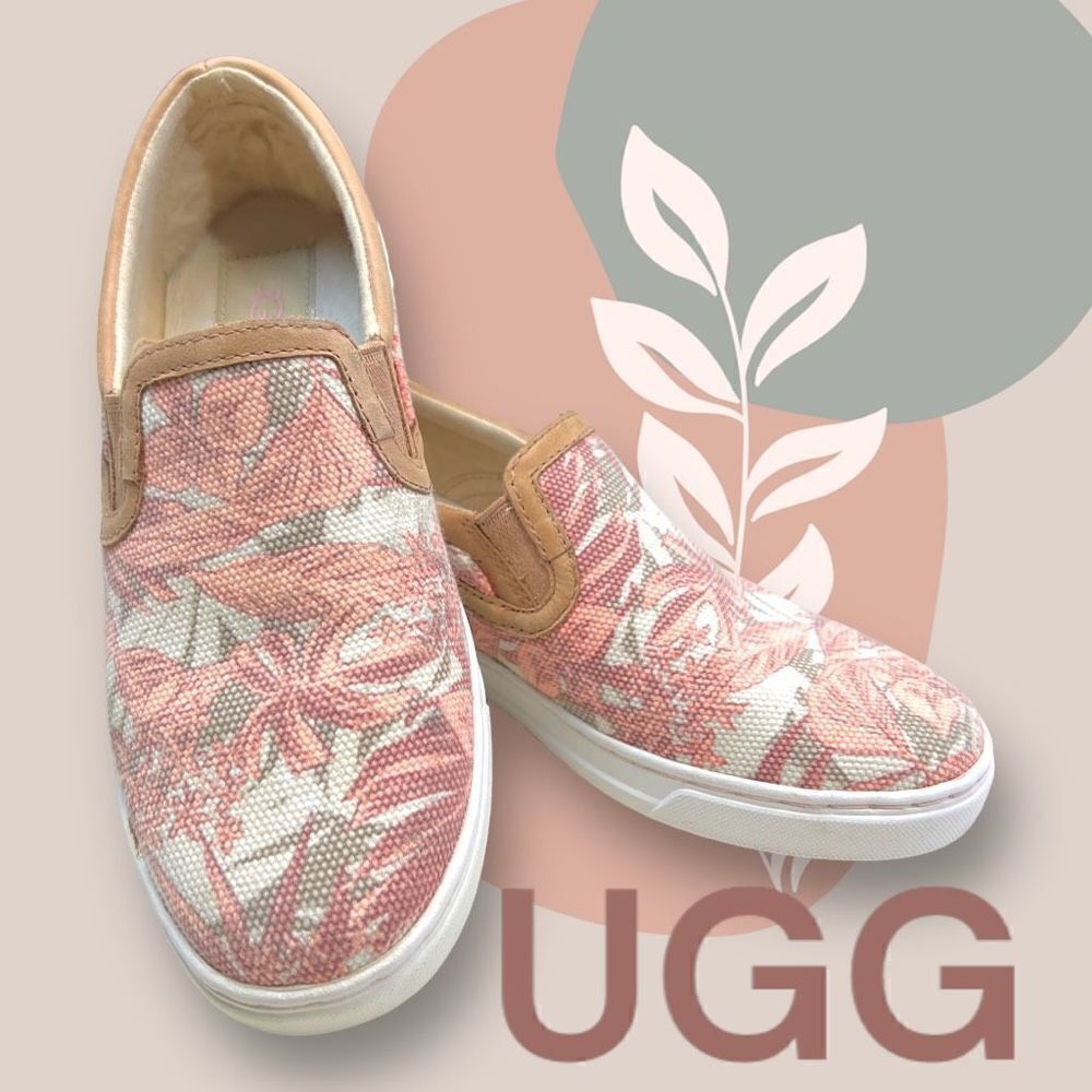 Ugg Australia Sneakers Shoes Womens 5.5 Pink Blush Tropical Floral Fierce Island